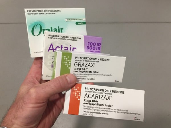 Examples of oral immunotherapy preparations available in Australia