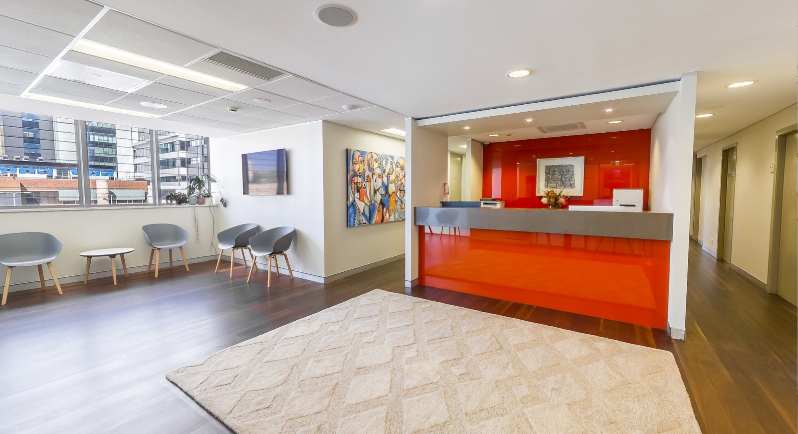 Waiting room and reception at Sydney ENT Clinic South, Suite 5, 19 Kensington Street, Kogarah